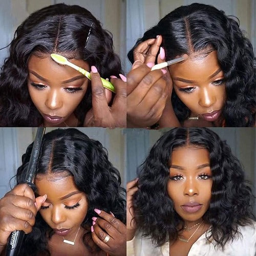 Short Body Wave Bob Cut 13x4 Lace Front Wig 150% Density Human Hair - Estelle Wig