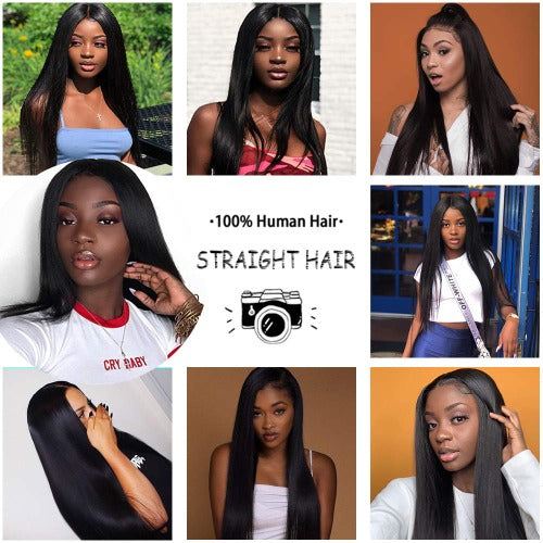 Long Straight 4x4 Lace Closure Wigs with Elastic Band - Estelle Wig