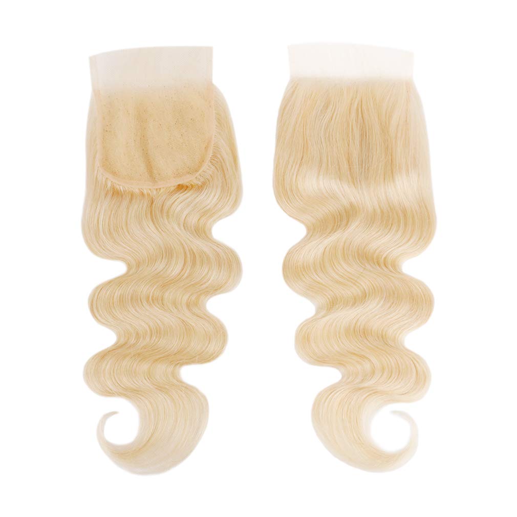 3 Bundles 613 Blonde Body Wave Human Hair with 4x4 Lace Closure a Lot - Estelle Wig