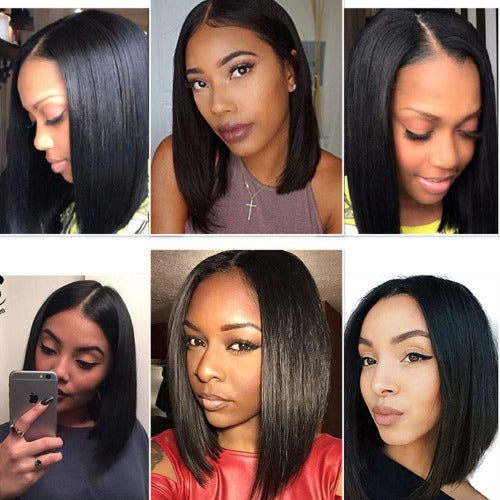 Sale Short Bob Straight 4x4 Lace Closure Wig for Summmer - Estelle Wig