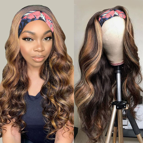 Highlight Color Headband Wigs Bodywave - Estelle Wig