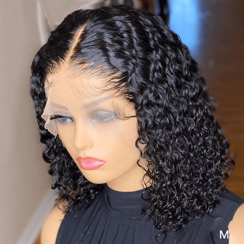 Short Water Curly Bob Cut 13x4 Lace Front Wig - Estelle Wig