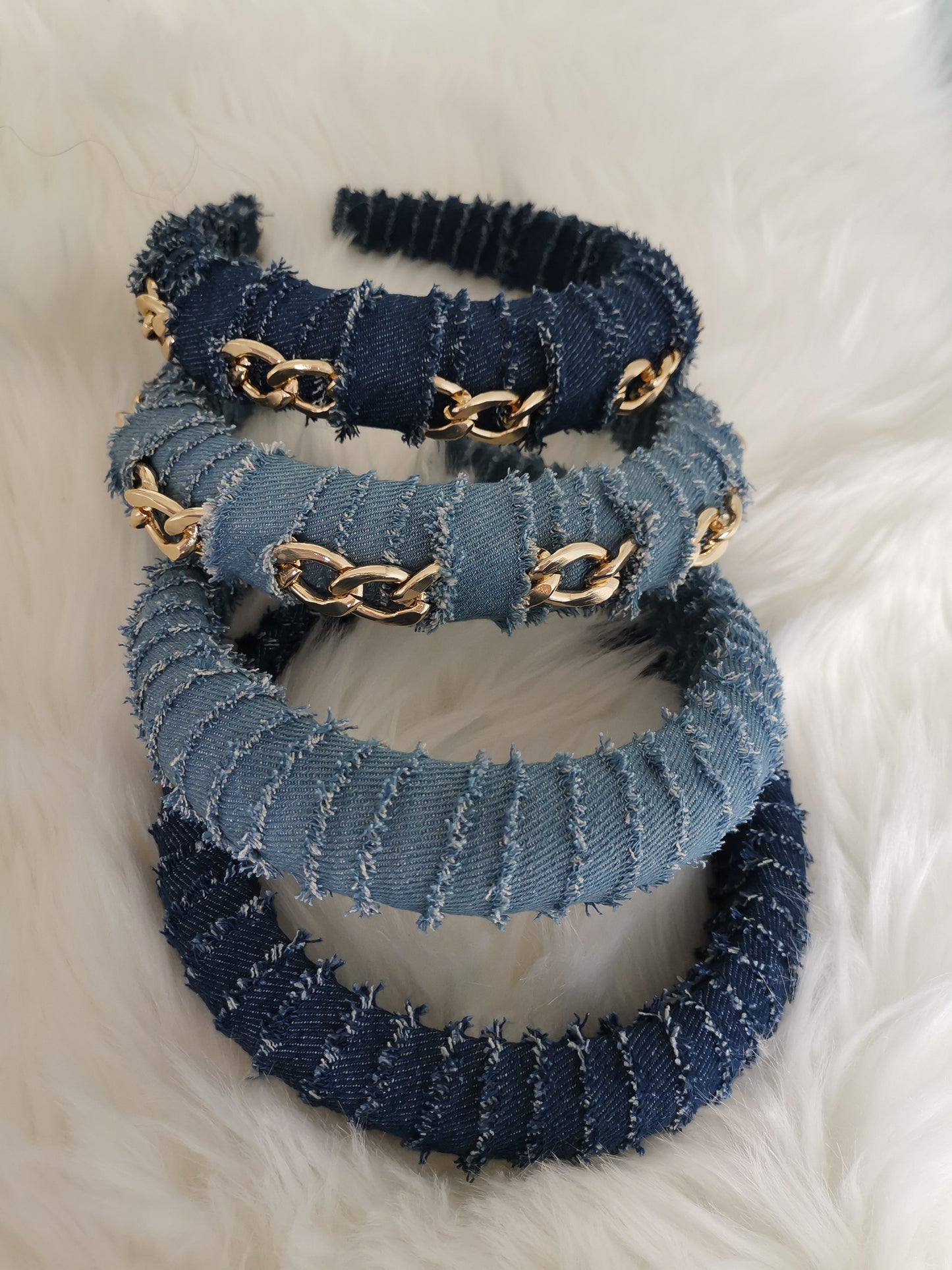 Denim Headband and Shiny Headband - Estelle Wig