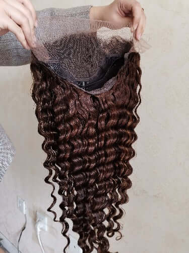 Ombre Highlight Deep Wave Transparent Lace Front Wigs Human Hair - Estelle Wig
