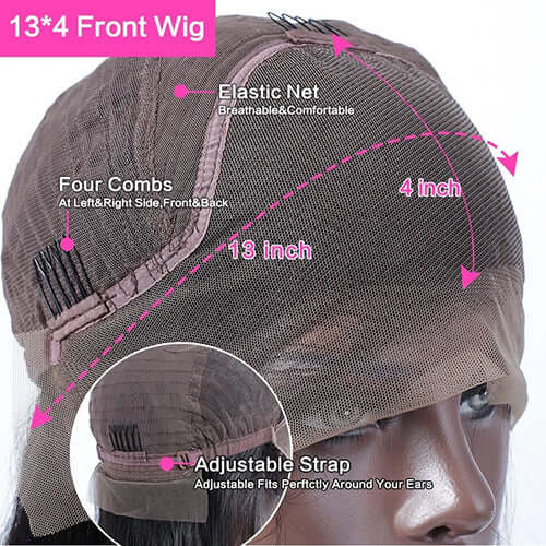 Ombre Piano Color Highlight Transparent Lace Front Wigs Human Hair Body Wave - Estelle Wig
