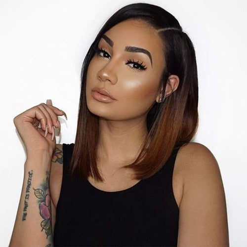 Ombre Brown Bob 13x4 Frontal Wigs - Estelle Wig