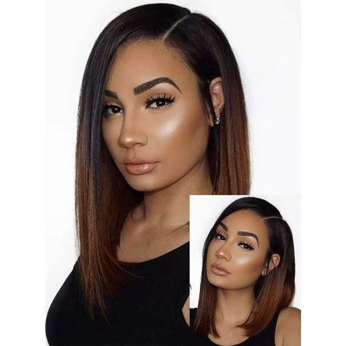 Ombre Brown Bob 13x4 Frontal Wigs - Estelle Wig