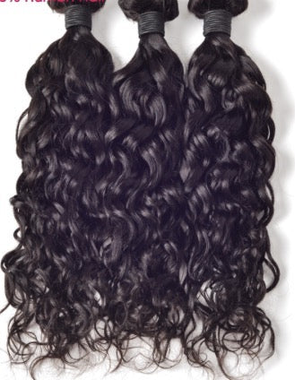 3 Bundles Natural Wave Hair with 4x4 Lace Closure a Lot - Estelle Wig