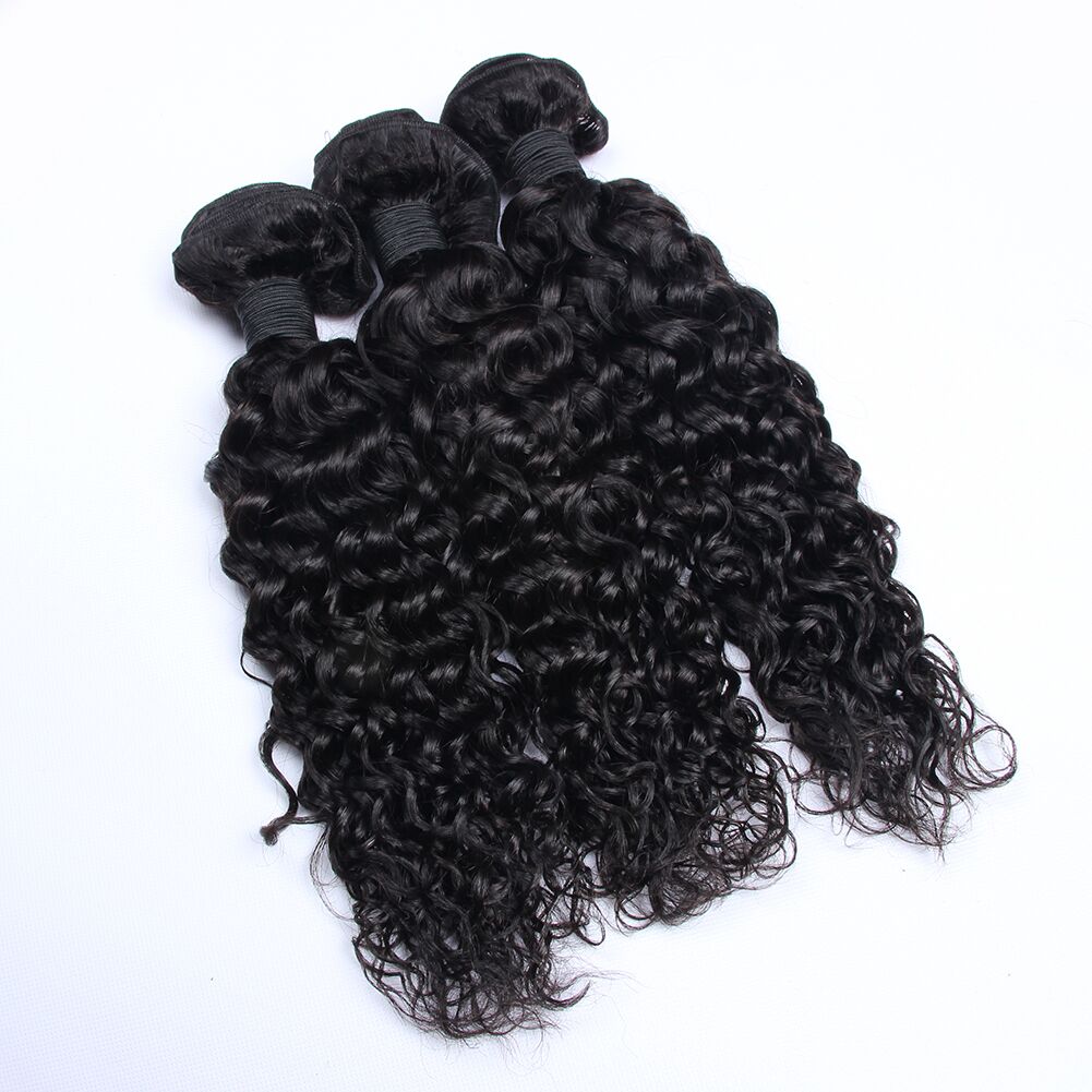 3 Bundles Deep Curl Hair with 13x4 Lace Frontal a Lot - Estelle Wig