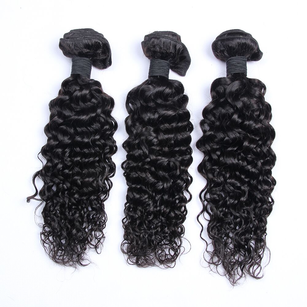 3 Bundles Deep Curl Hair with 13x4 Lace Frontal a Lot - Estelle Wig