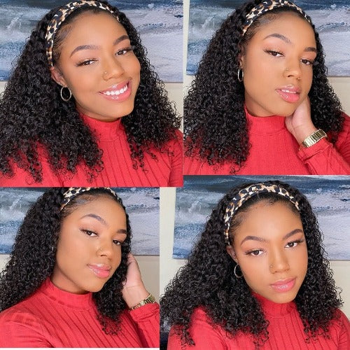 Affordable Human Hair Grip Headband Wigs