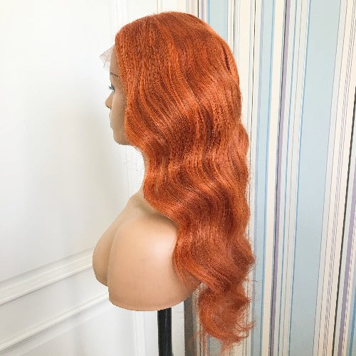 Ginger orange Color Lace Frontal Wig Wavy - Estelle Wig