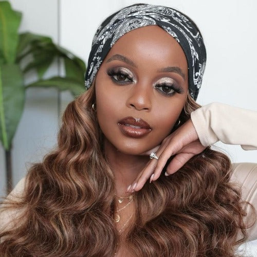 Highlight Color Headband Wigs Bodywave - Estelle Wig