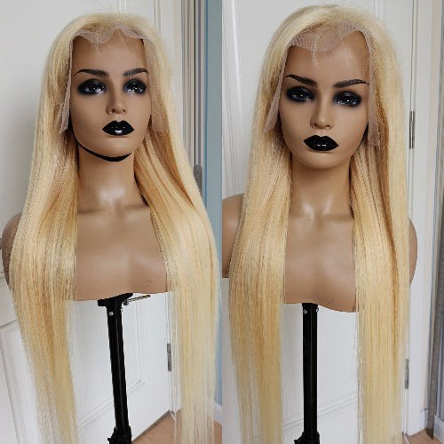Transparent 13x4 Lace Frontal Wig 613 Color Long Straight Hair - Estelle Wig