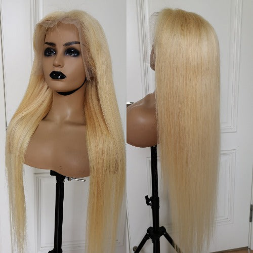Transparent 13x4 Lace Frontal Wig 613 Color Long Straight Hair - Estelle Wig