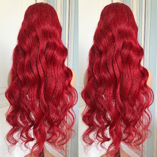 Red Color Lace Frontal Wig Body wave - Estelle Wig
