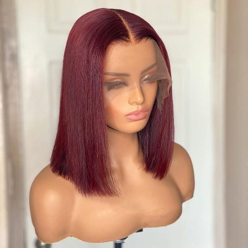 BOB 13x4 Burgundy Straight Wigs - Estelle Wig