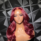 Burgundy Lace Front Wig Straight hair and Body wave Available