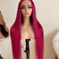 Burgundy Lace Front Wig Straight hair and Body wave Available