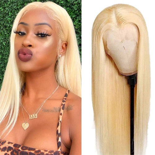 16 Inch 613 Blonde Straight 13x4x0.5 T Part Lace Front Wigs Human Hair ONLY 1 Piece - Estelle Wig