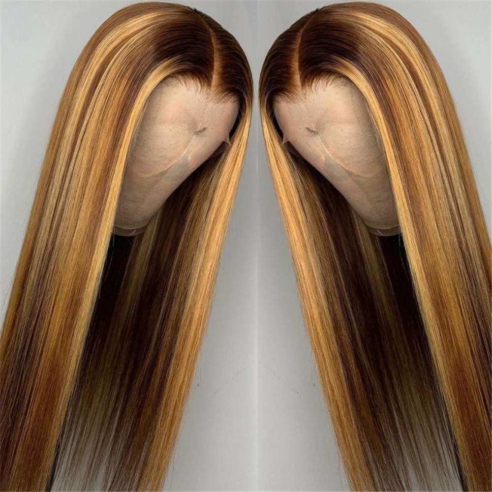 Piano Color Ombre Highlight Transparent Lace Front Wigs Human Hair - Estelle Wig