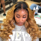 Color 1b/27 Honey Blonde Wavy Transparent 13x4 Lace Front Wig - Estelle Wig