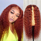 Orange Color T Part Transparent Lace Front Wigs Human Hair - Estelle Wig