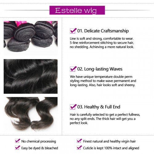 3 Bundles Exotic Wave Hair with 4x4 Lace Closure a Lot - Estelle Wig