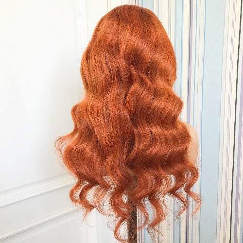Ginger orange Color Lace Frontal Wig Wavy - Estelle Wig