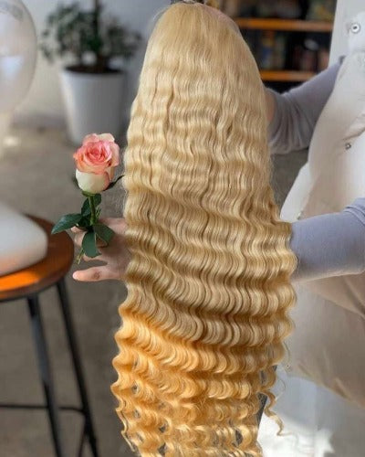 Deep Wave Blonde Lace Frontal Wigs 613 - Estelle Wig