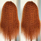 Ginger Orange Water Wave Lace Front Wigs Human Hair - Estelle Wig