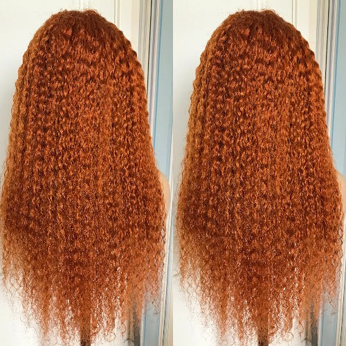 Ginger Orange Water Wave Lace Front Wigs Human Hair - Estelle Wig